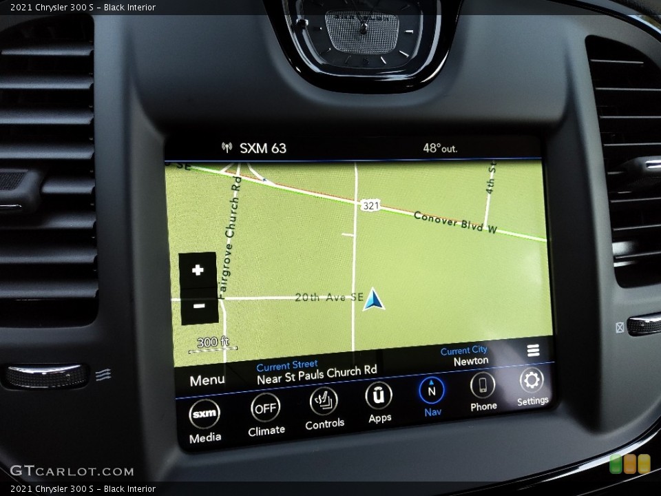 Black Interior Navigation for the 2021 Chrysler 300 S #143193979