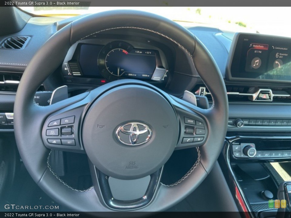 Black Interior Steering Wheel for the 2022 Toyota GR Supra 3.0 #143197147
