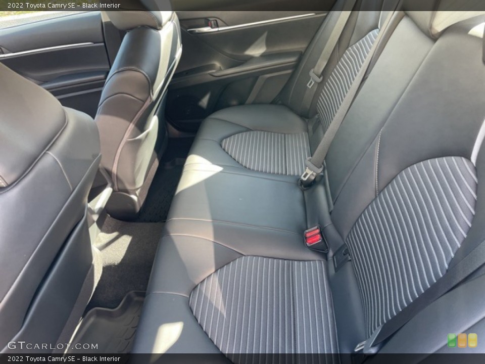 Black Interior Rear Seat for the 2022 Toyota Camry SE #143201952
