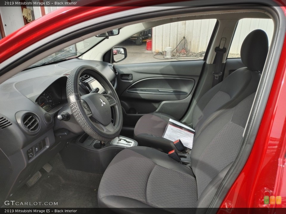 Black Interior Front Seat for the 2019 Mitsubishi Mirage ES #143202454
