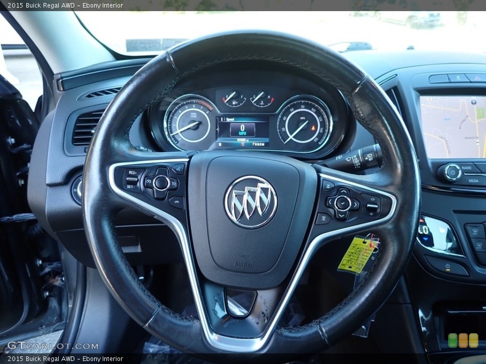 Ebony Interior Steering Wheel for the 2015 Buick Regal AWD #143202465
