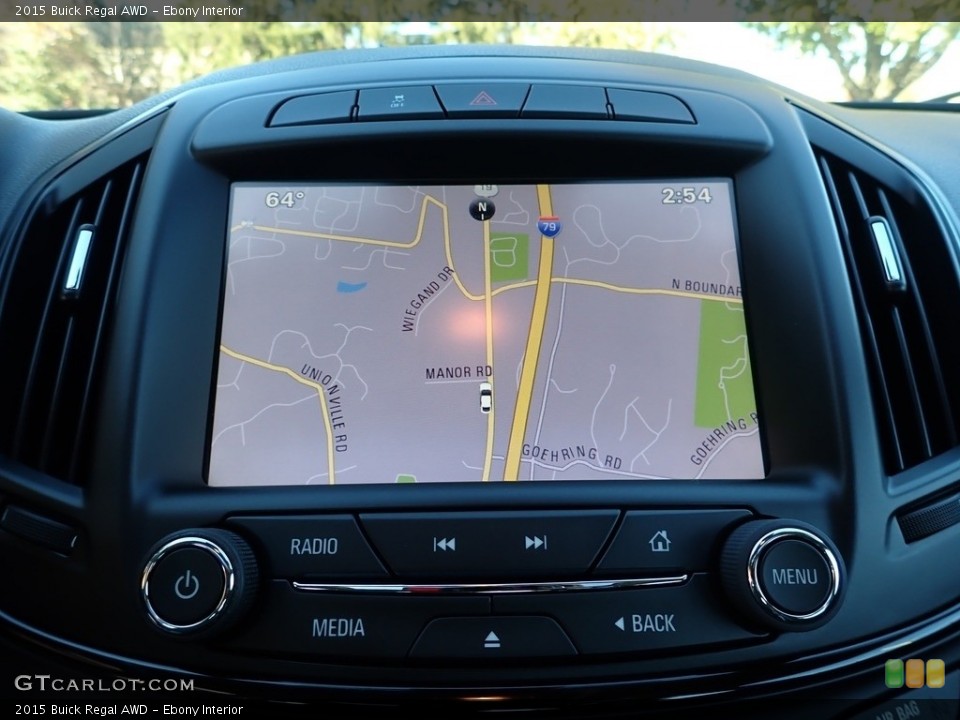 Ebony Interior Navigation for the 2015 Buick Regal AWD #143202483