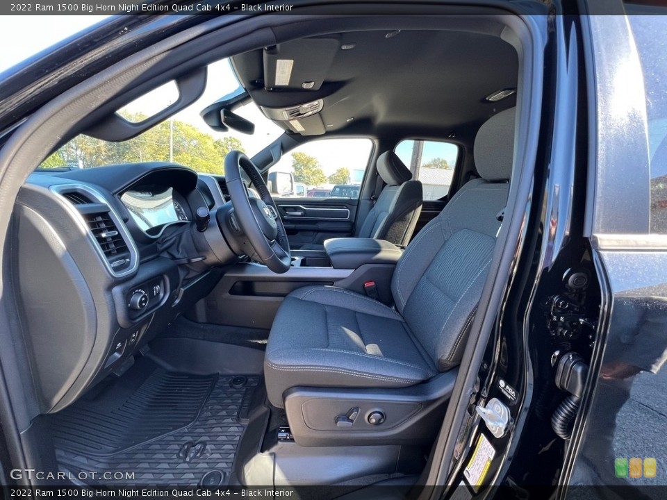 Black Interior Front Seat for the 2022 Ram 1500 Big Horn Night Edition Quad Cab 4x4 #143204424