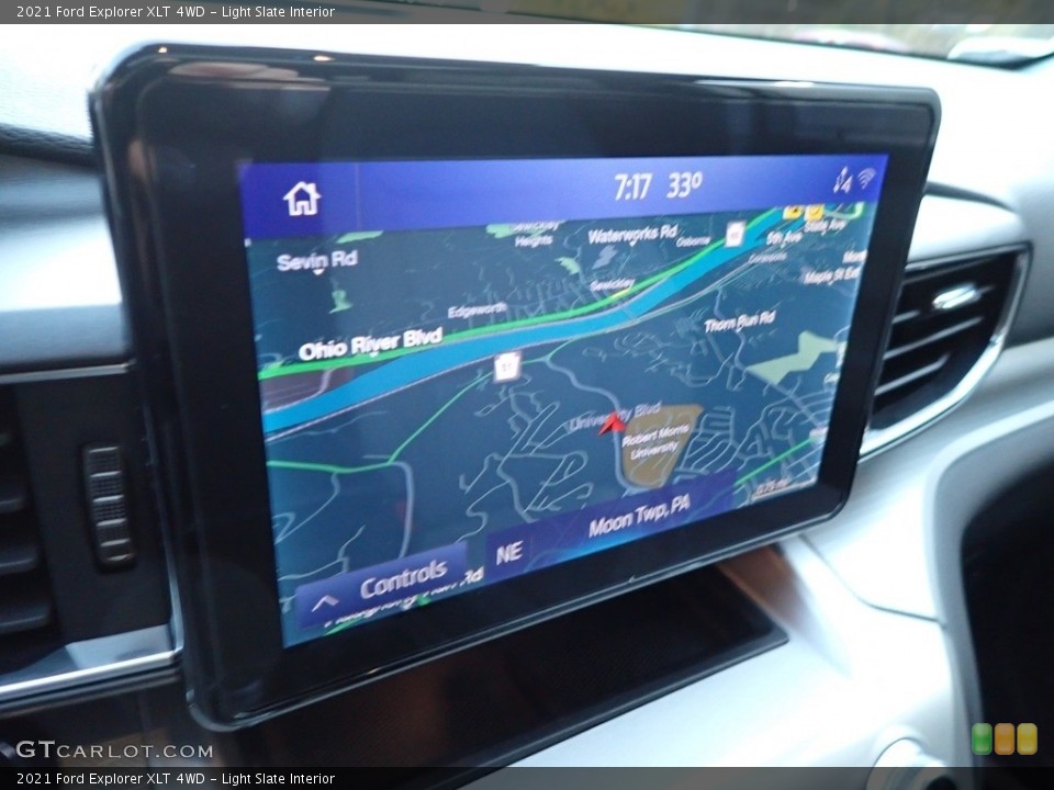Light Slate Interior Navigation for the 2021 Ford Explorer XLT 4WD #143205966