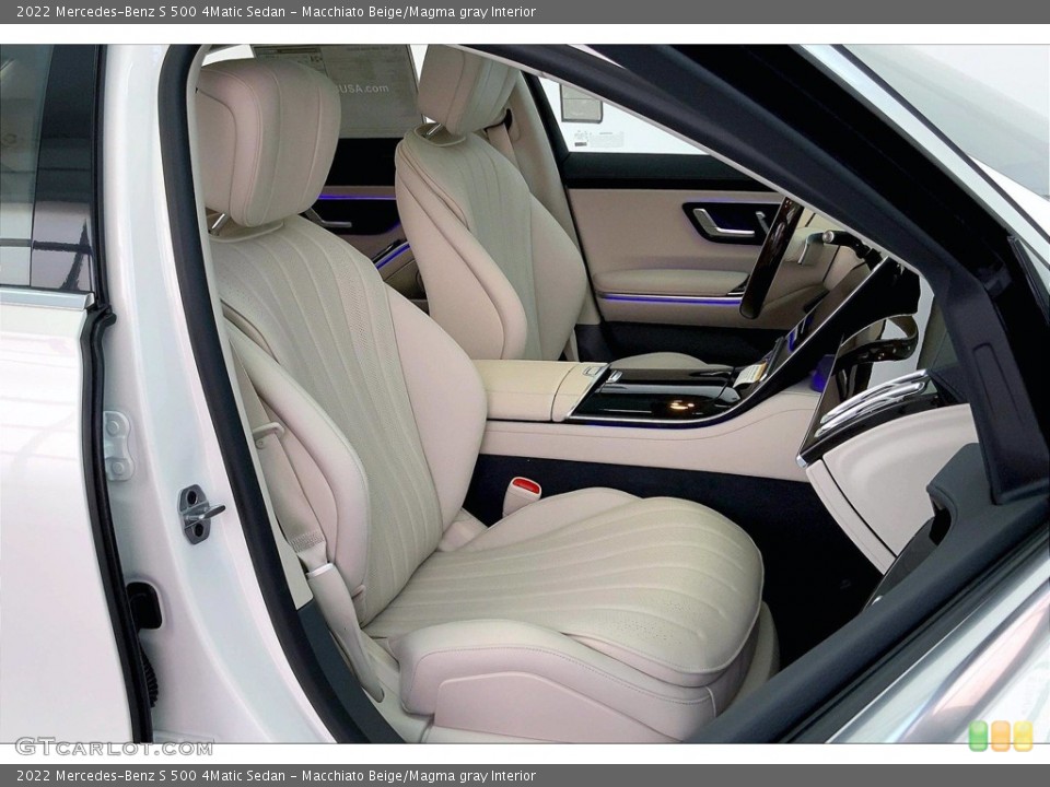 Macchiato Beige/Magma gray Interior Front Seat for the 2022 Mercedes-Benz S 500 4Matic Sedan #143209525