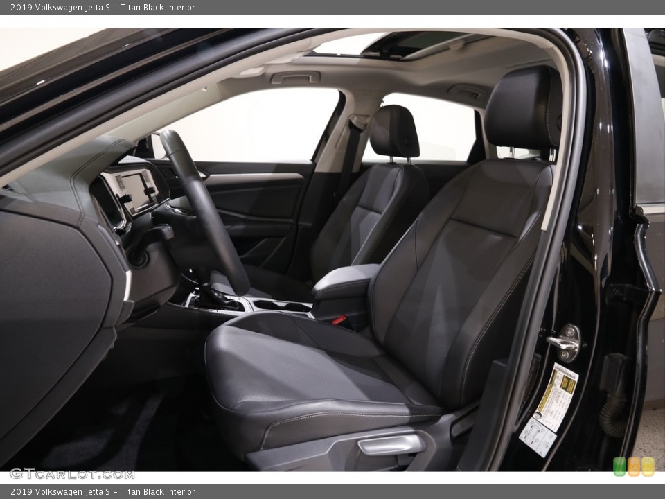 Titan Black Interior Front Seat for the 2019 Volkswagen Jetta S #143220951