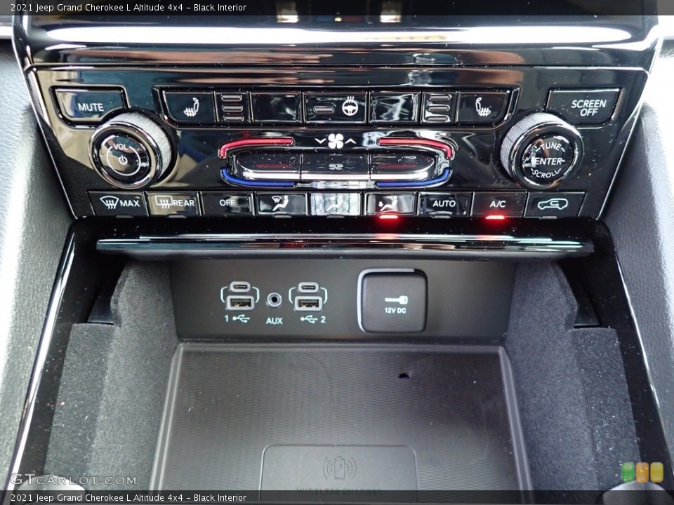 Black Interior Controls for the 2021 Jeep Grand Cherokee L Altitude 4x4 #143222037
