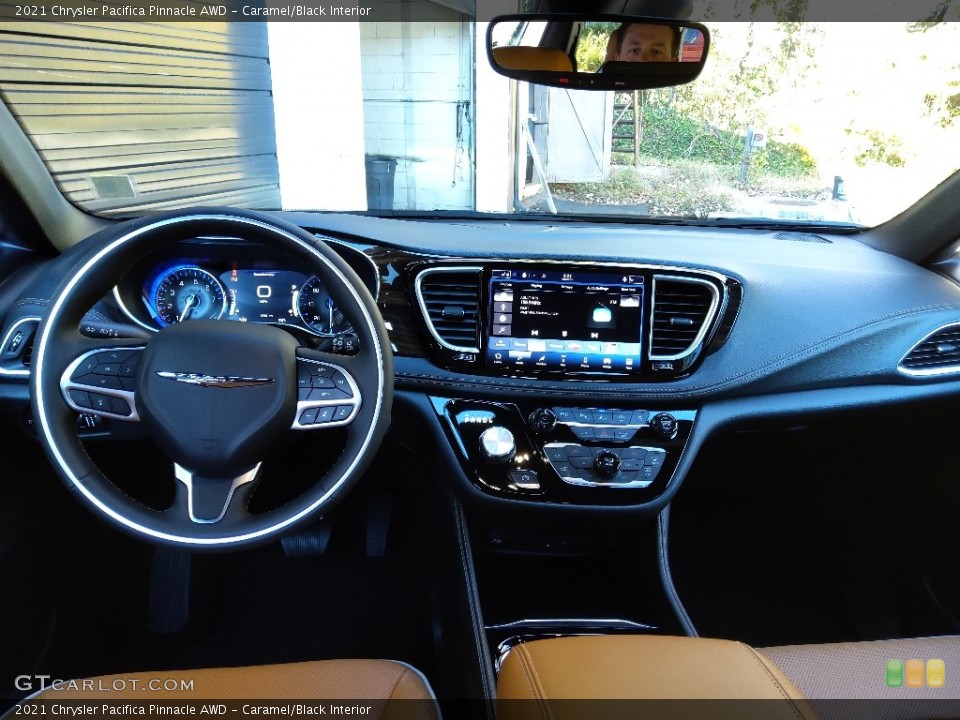 Caramel/Black Interior Dashboard for the 2021 Chrysler Pacifica Pinnacle AWD #143223189