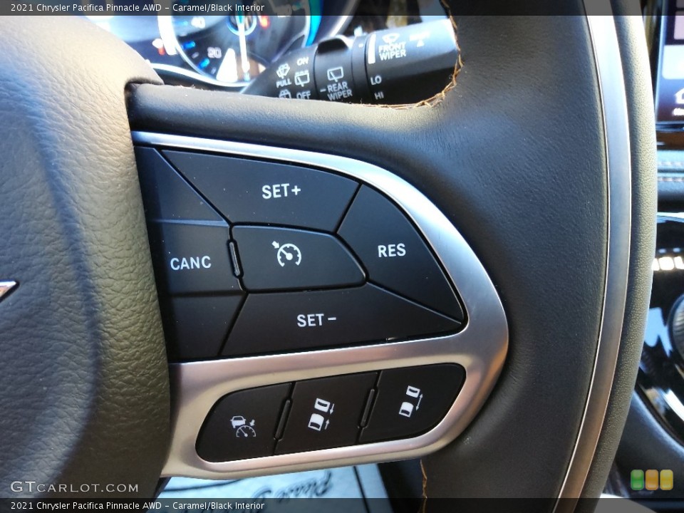 Caramel/Black Interior Steering Wheel for the 2021 Chrysler Pacifica Pinnacle AWD #143223246