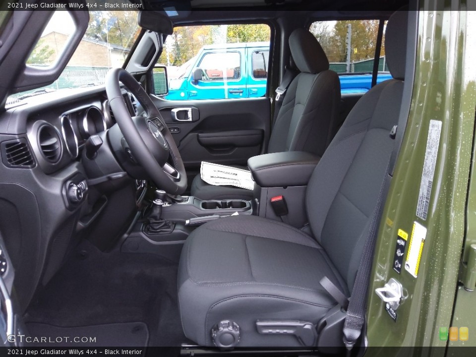 Black Interior Front Seat for the 2021 Jeep Gladiator Willys 4x4 #143224038
