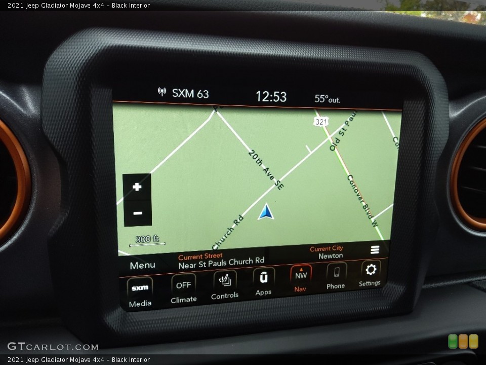 Black Interior Navigation for the 2021 Jeep Gladiator Mojave 4x4 #143226183