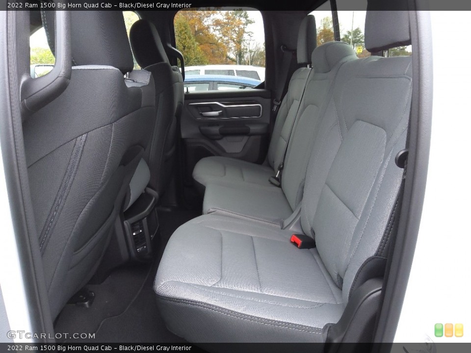 Black/Diesel Gray Interior Rear Seat for the 2022 Ram 1500 Big Horn Quad Cab #143226830