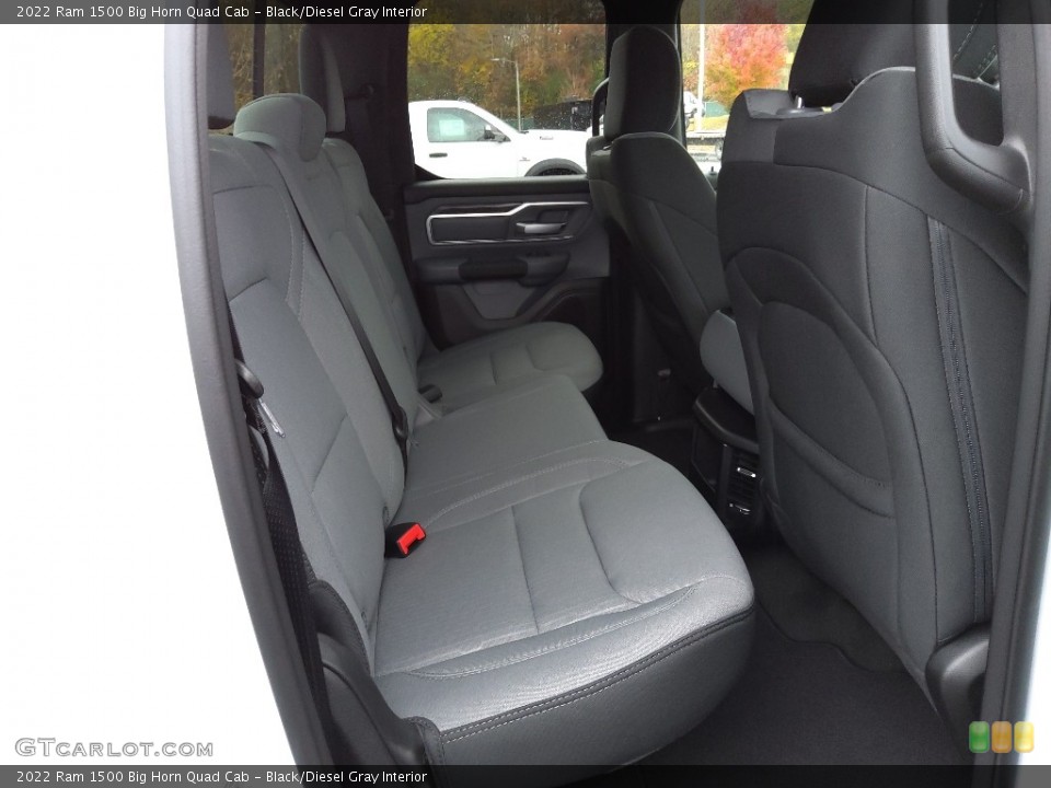 Black/Diesel Gray Interior Rear Seat for the 2022 Ram 1500 Big Horn Quad Cab #143226873