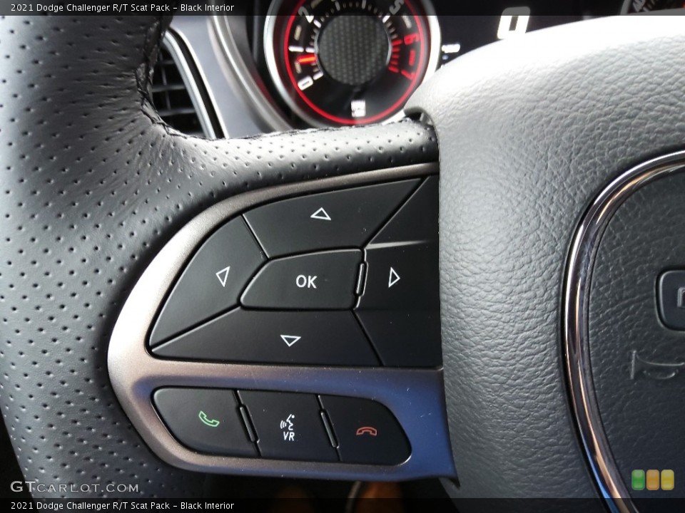 Black Interior Steering Wheel for the 2021 Dodge Challenger R/T Scat Pack #143227710