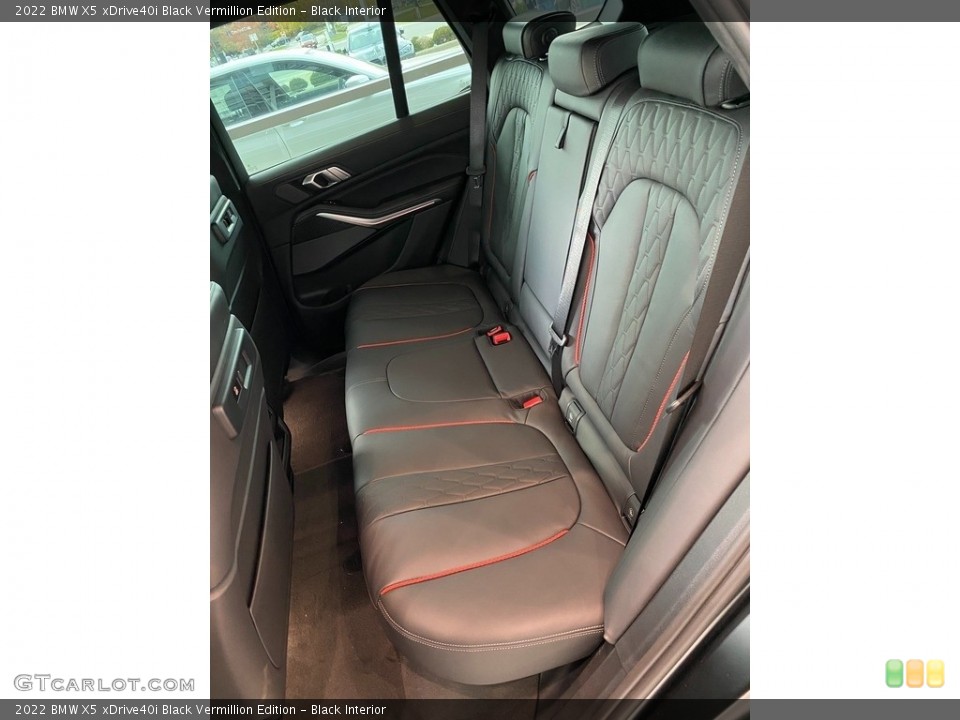 Black Interior Rear Seat for the 2022 BMW X5 xDrive40i Black Vermillion Edition #143229501