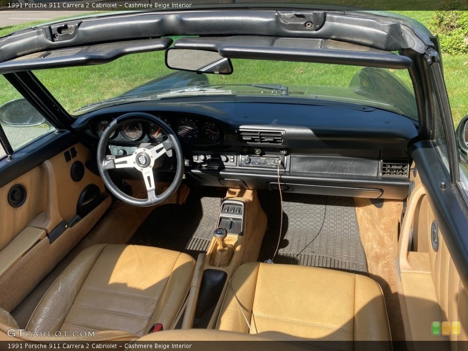 Cashmere Beige Interior Photo for the 1991 Porsche 911 Carrera 2 Cabriolet #143233394