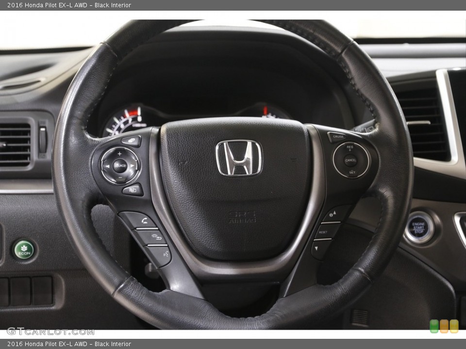 Black Interior Steering Wheel for the 2016 Honda Pilot EX-L AWD #143233625