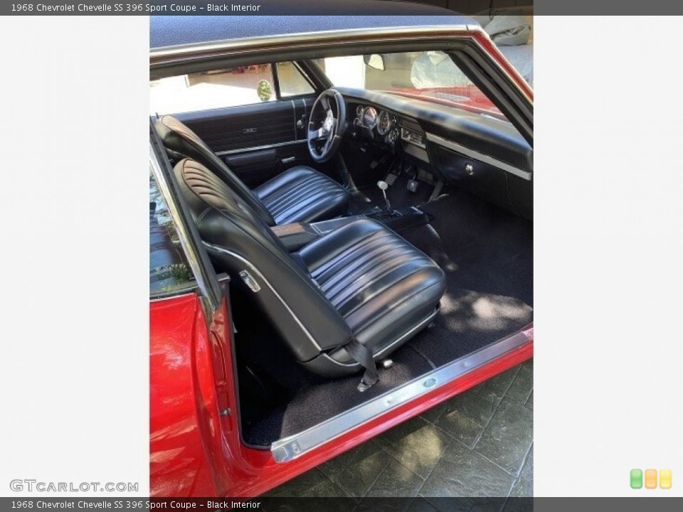 Black Interior Photo for the 1968 Chevrolet Chevelle SS 396 Sport Coupe #143236343