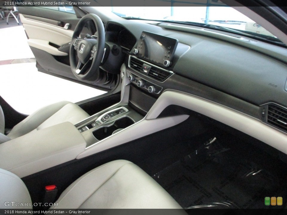 Gray Interior Dashboard for the 2018 Honda Accord Hybrid Sedan #143237023