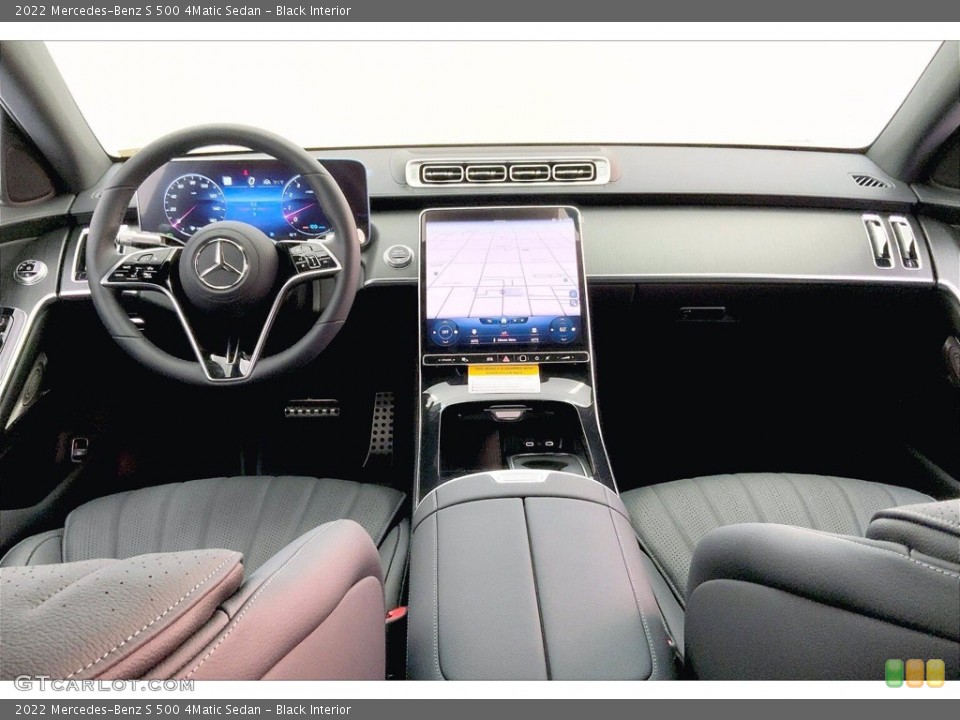 Black Interior Dashboard for the 2022 Mercedes-Benz S 500 4Matic Sedan #143240677