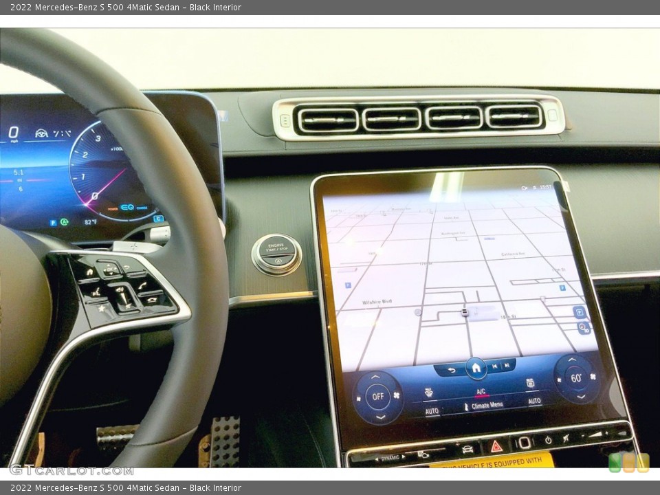 Black Interior Navigation for the 2022 Mercedes-Benz S 500 4Matic Sedan #143240703