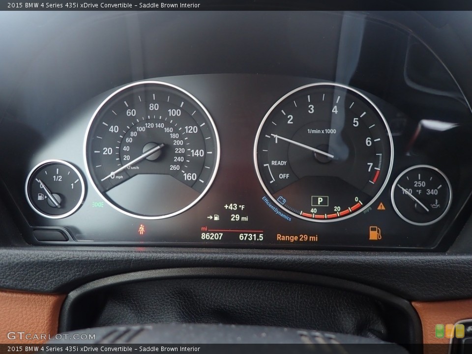 Saddle Brown Interior Gauges for the 2015 BMW 4 Series 435i xDrive Convertible #143244657