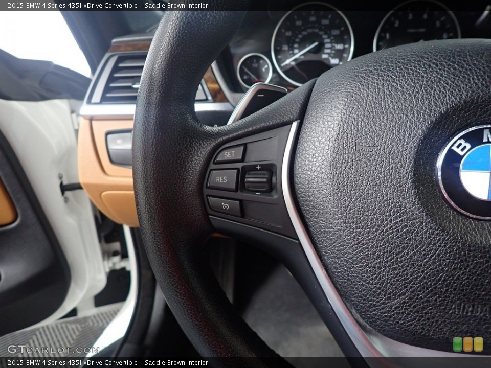 Saddle Brown Interior Steering Wheel for the 2015 BMW 4 Series 435i xDrive Convertible #143244681