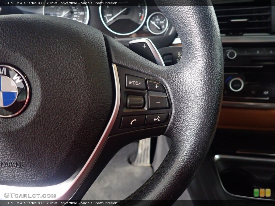 Saddle Brown Interior Steering Wheel for the 2015 BMW 4 Series 435i xDrive Convertible #143244705