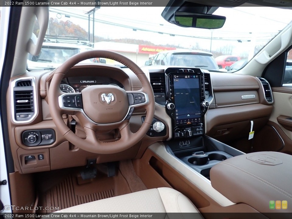 Mountain Brown/Light Frost Beige Interior Photo for the 2022 Ram 1500 Laramie Crew Cab 4x4 #143245323