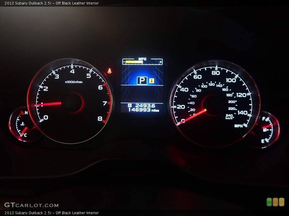 Off Black Leather Interior Gauges for the 2013 Subaru Outback 2.5i #143246361
