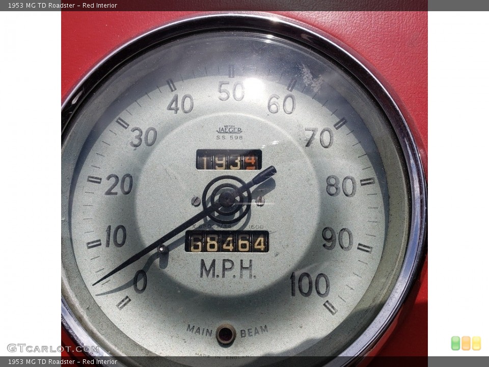 Red Interior Gauges for the 1953 MG TD Roadster #143247126