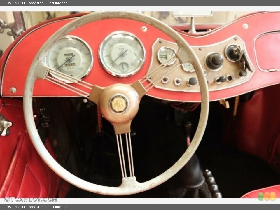 Red Interior Dashboard for the 1953 MG TD Roadster #143247141