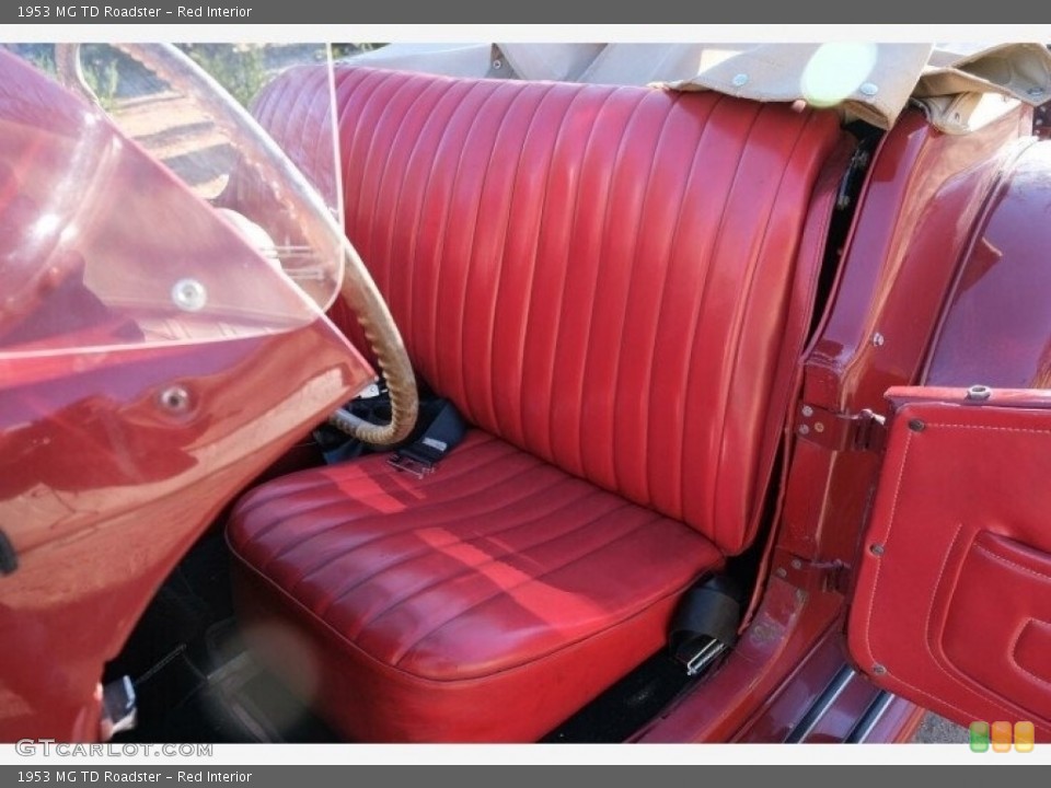 Red Interior Front Seat for the 1953 MG TD Roadster #143247150