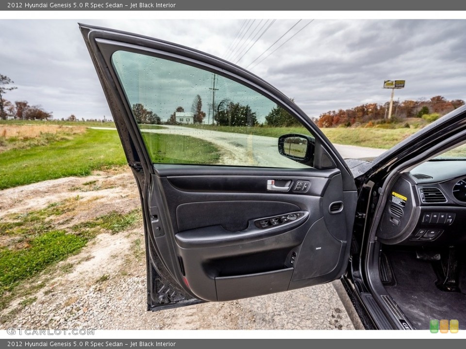 Jet Black Interior Door Panel for the 2012 Hyundai Genesis 5.0 R Spec Sedan #143248376