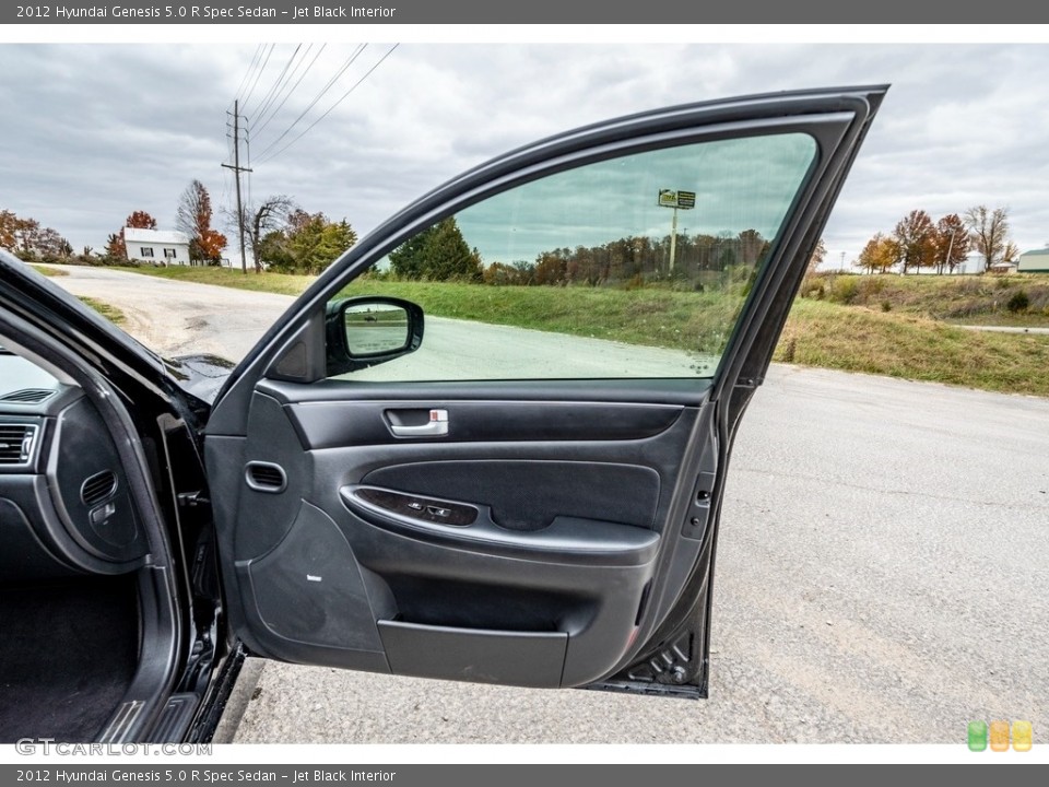 Jet Black Interior Door Panel for the 2012 Hyundai Genesis 5.0 R Spec Sedan #143248415