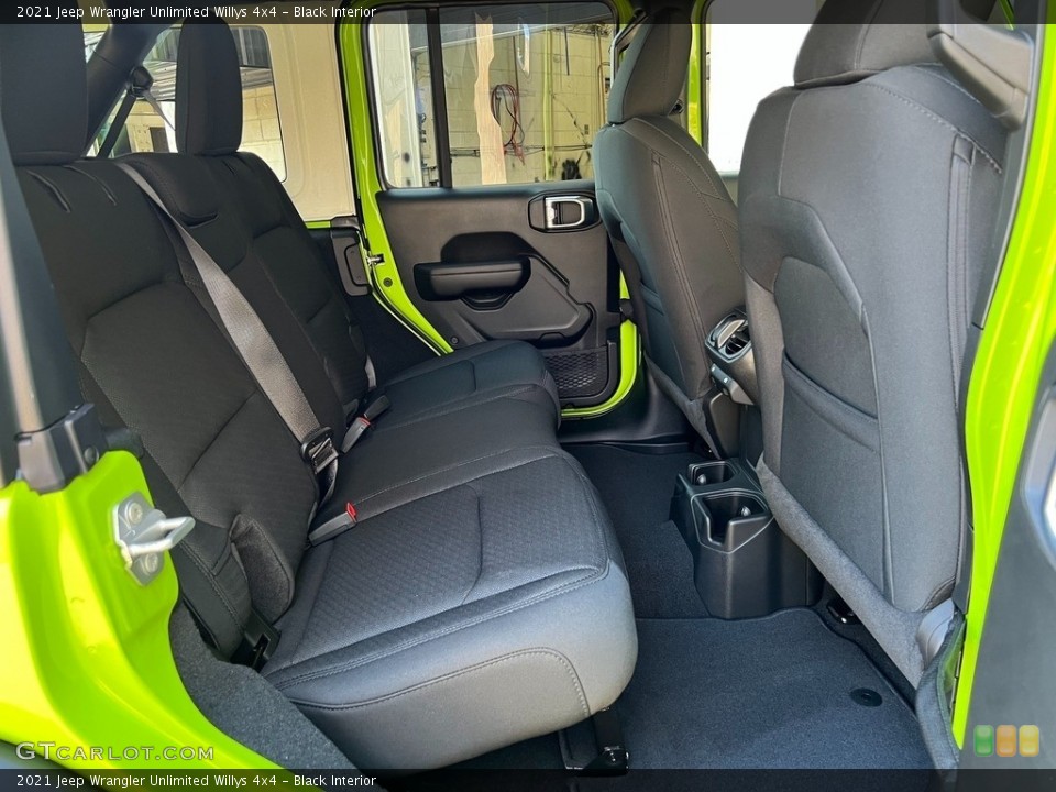 Black Interior Rear Seat for the 2021 Jeep Wrangler Unlimited Willys 4x4 #143251943