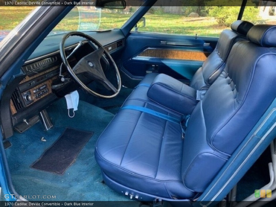Dark Blue Interior Photo for the 1970 Cadillac DeVille Convertible #143251974