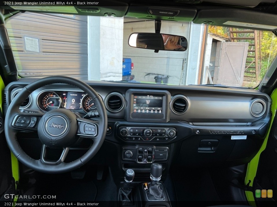 Black Interior Dashboard for the 2021 Jeep Wrangler Unlimited Willys 4x4 #143251985