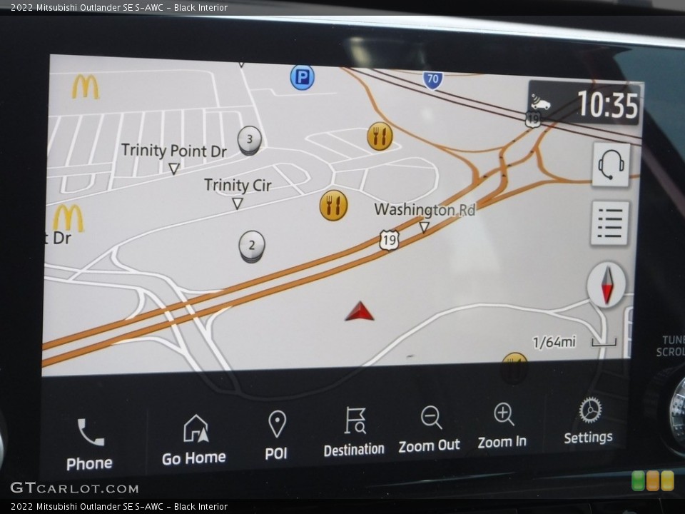 Black Interior Navigation for the 2022 Mitsubishi Outlander SE S-AWC #143261044