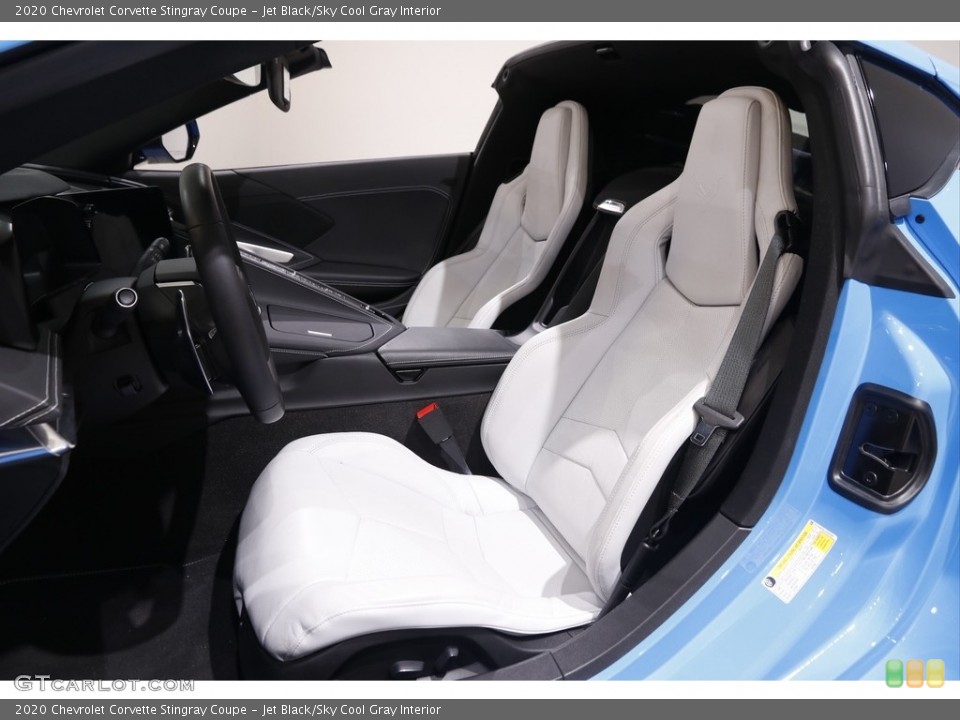 Jet Black/Sky Cool Gray Interior Front Seat for the 2020 Chevrolet Corvette Stingray Coupe #143261189