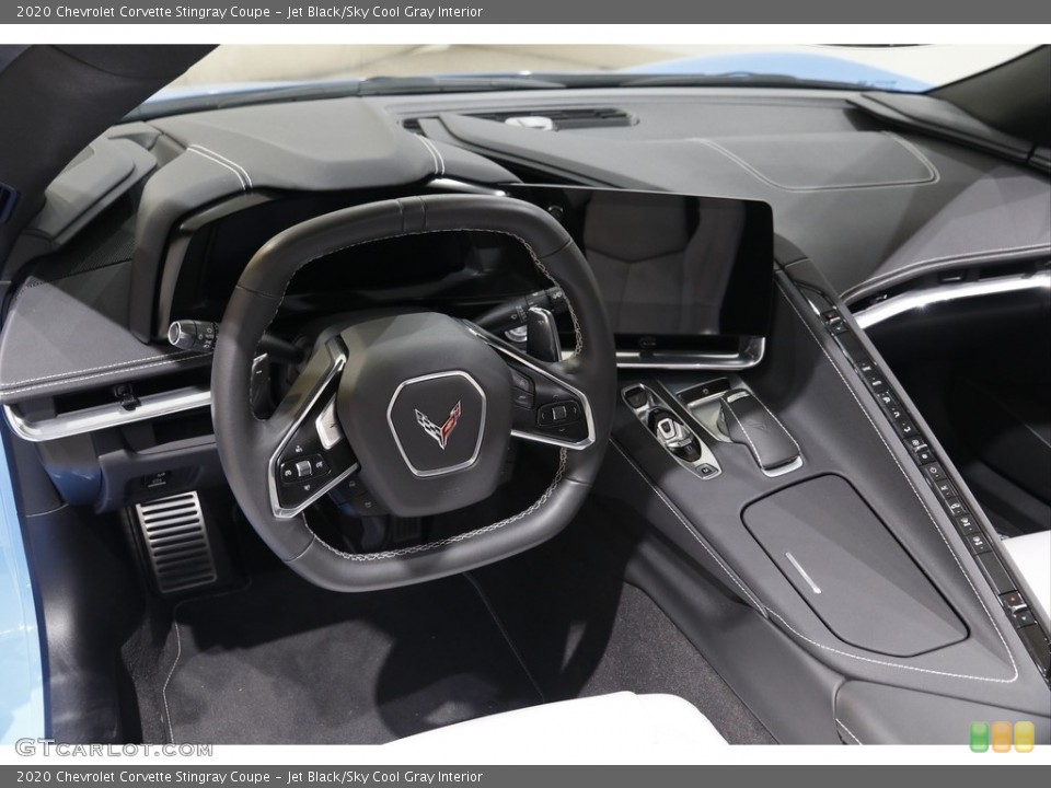 Jet Black/Sky Cool Gray Interior Dashboard for the 2020 Chevrolet Corvette Stingray Coupe #143261197