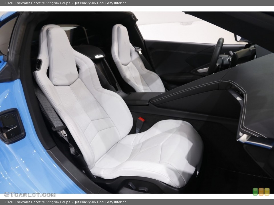 Jet Black/Sky Cool Gray Interior Front Seat for the 2020 Chevrolet Corvette Stingray Coupe #143261263