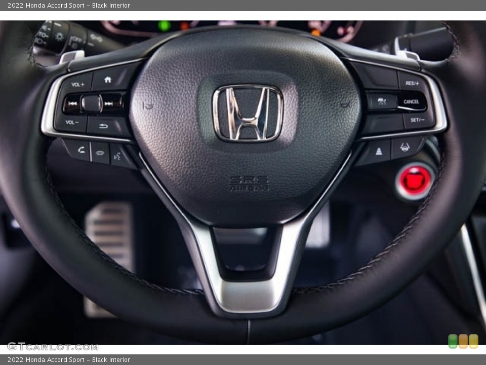 Black Interior Steering Wheel for the 2022 Honda Accord Sport #143262617