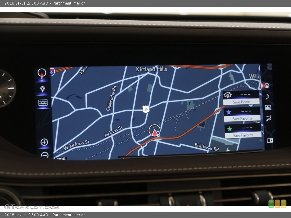 Parchment Interior Navigation for the 2018 Lexus LS 500 AWD #143262863