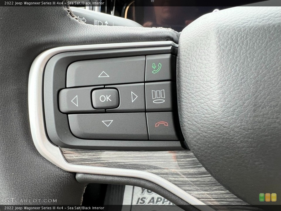 Sea Salt/Black Interior Steering Wheel for the 2022 Jeep Wagoneer Series III 4x4 #143267497
