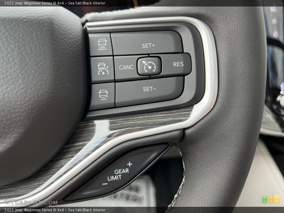 Sea Salt/Black Interior Steering Wheel for the 2022 Jeep Wagoneer Series III 4x4 #143267512