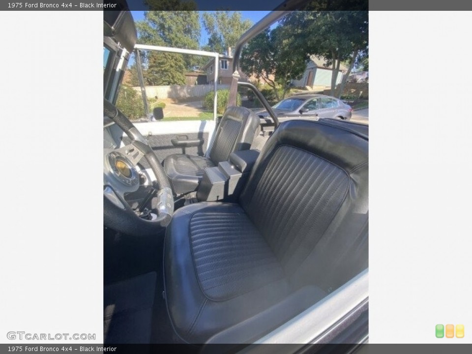 Black Interior Front Seat for the 1975 Ford Bronco 4x4 #143268343