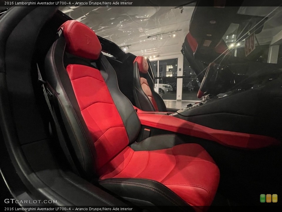 Arancio Dryope/Nero Ade 2016 Lamborghini Aventador Interiors