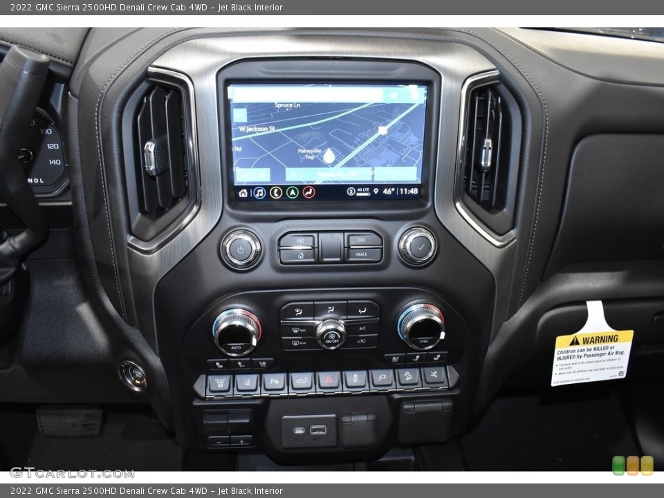 Jet Black Interior Controls for the 2022 GMC Sierra 2500HD Denali Crew Cab 4WD #143274510