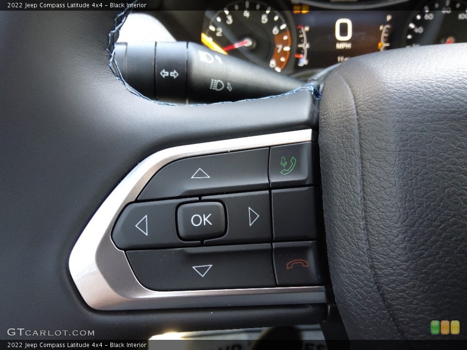 Black Interior Steering Wheel for the 2022 Jeep Compass Latitude 4x4 #143277327